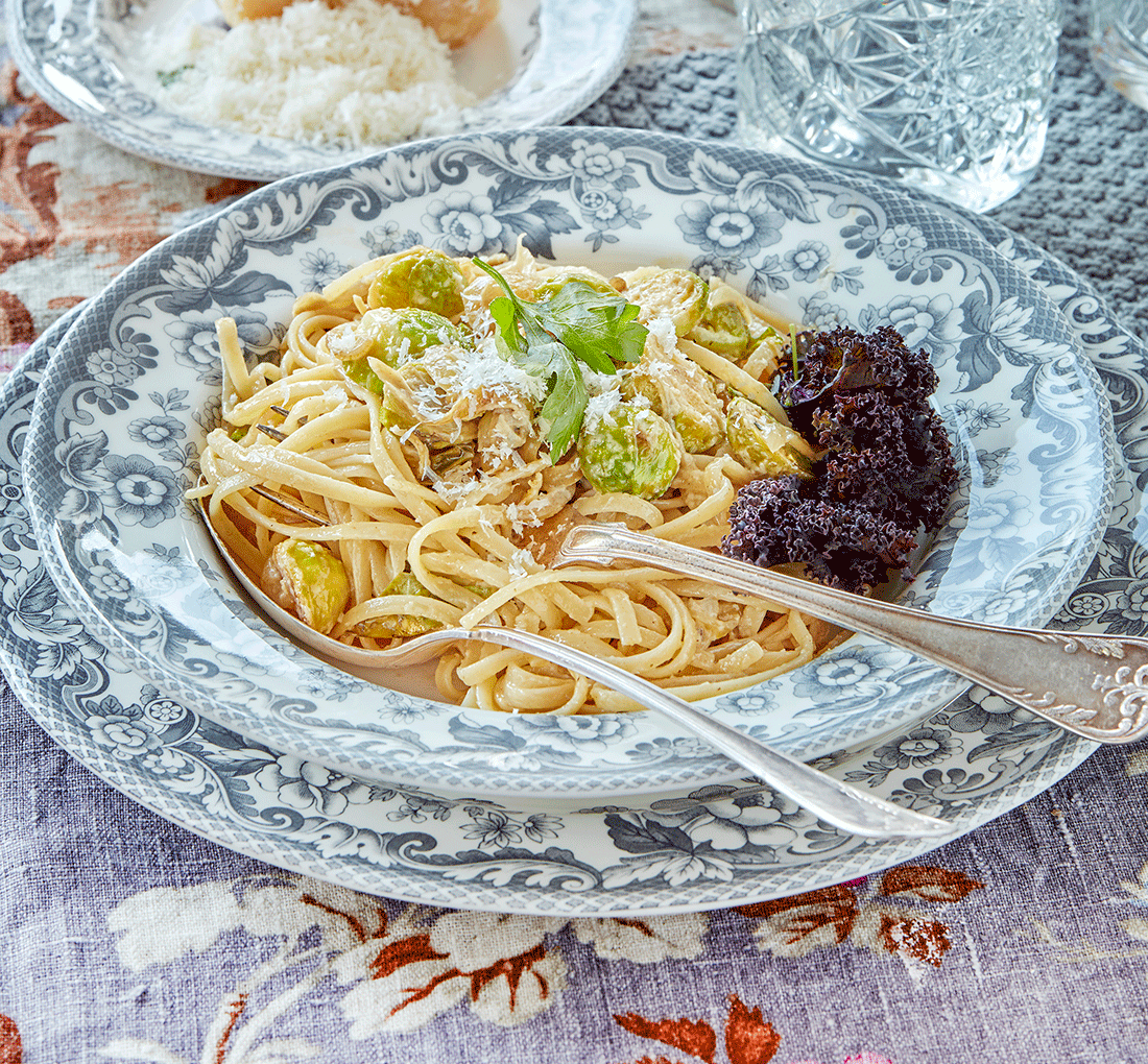 Pasta med rosenkål - Senioren