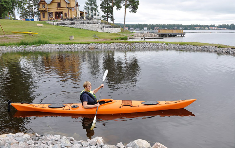 Kajakpaddling lockade många i SPF Seniorerna Falun